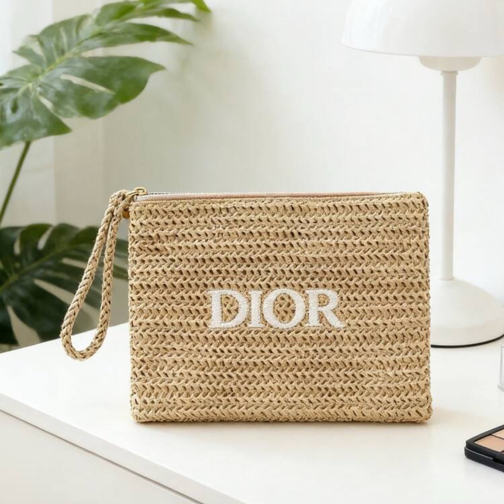 🔆DIOR  summer Beige Woven Wristlet 2025 - Picture 2 of 8